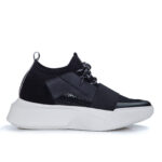 Ανδρικά Δερμάτινα Sneakers Makris X6 Μαύρα