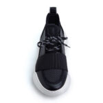 Ανδρικά Δερμάτινα Sneakers Makris X6 Μαύρα