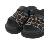 Γυναικεία Δερμάτινα Flatforms Exe HS53023-40V Μαύρο Giraffe Πονυ U403R34021L7