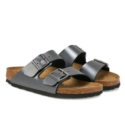 Γυναικεία Ανατομικά Σανδάλια Birkenstock Arizona Bs 1029224 Metallic Black Narrow Fit
