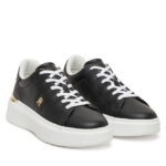 Γυναικεία Δερμάτινα Sneakers Tommy Hilfiger FW0FW08631 BDS Μαύρα