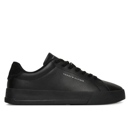 Ανδρικά Δερμάτινα Sneakers Tommy Hilfiger FM0FM05367 0GJ Μαύρα
