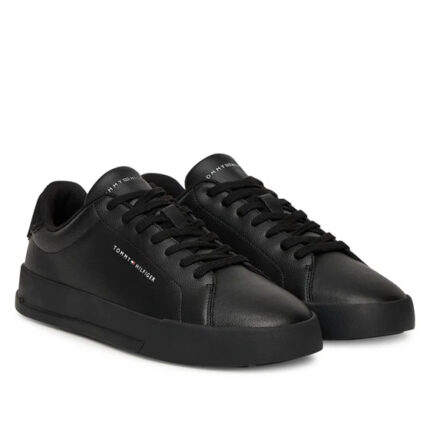 Ανδρικά Δερμάτινα Sneakers Tommy Hilfiger FM0FM05367 0GJ Μαύρα