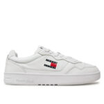 Ανδρικά Δερμάτινα Sneakers Tommy Hilfiger EM0EM01443 YBR Λευκά