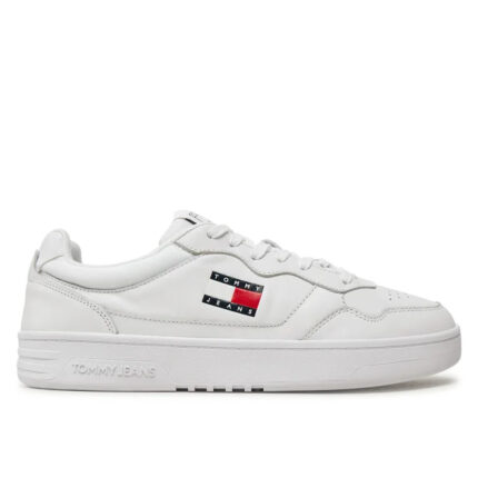 Ανδρικά Δερμάτινα Sneakers Tommy Hilfiger EM0EM01443 YBR Λευκά