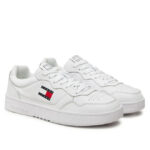 Ανδρικά Δερμάτινα Sneakers Tommy Hilfiger EM0EM01443 YBR Λευκά