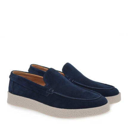 Ανδρικά Δερμάτινα Loafers Giovanni Morelli Y9803-F633 Μπλε Καστόρι U586E8031054
