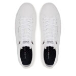 Ανδρικά Δερμάτινα Sneakers Tommy Hilfiger FM0FM05511 YBS Λευκά