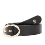 Γυναικεία Δερμάτινη Ζώνη Tommy Hilfiger 2,5cm AW0AW17932 BDS Μαύρη