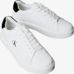 Ανδρικά Δερμάτινα Sneakers Calvin Klein YM0YM01435 01W Λευκά