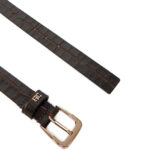 Γυναικεία Ζώνη Tommy Hilfiger 2.5cm AW0AW17975-GSZ Καφέ Κροκό