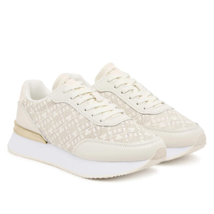 Γυναικεία Δερμάτινα Sneakers Tommy Hilfiger FW0FW09051-YA8 Μπεζ