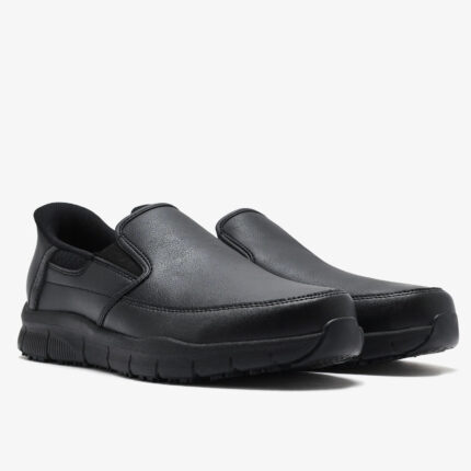 Ανδρικά Ανατομικά Δερμάτινα Μοκασίνια Skechers 200304-BBK Μαύρα