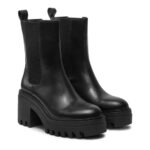 Γυναικεία Δερμάτινα Μποτάκια Calvin Klein YW0YW01547-0GJ Μαύρα
