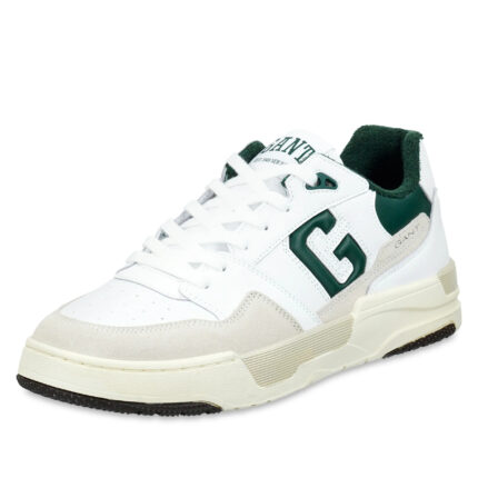 Ανδρικά Δερμάτινα Sneakers Gant Brookpal 31631005-G247 Λευκό-Πράσινο
