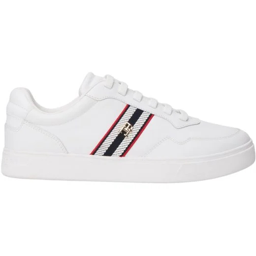 Γυναικεία Δερμάτινα Sneakers Tommy Hilfiger FW0FW09001-YBS Λευκά Γυναικεία Δερμάτινα Sneakers Tommy Hilfiger FW0FW09001-YBS Λευκά