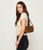 Γυναικεία Τσάντα Ώμου Tommy Hilfiger AW0AW18008-01R Λεοπάρ