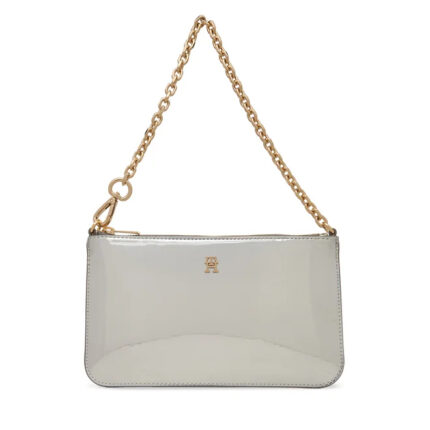 Γυναικεία Τσάντα Ώμου Tommy Hilfiger AW0AW18219-PE6 Ασημί