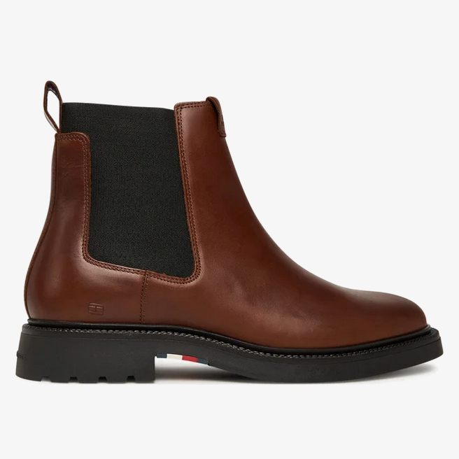 Ανδρικά Δερμάτινα Μποτάκια Tommy Hilfiger FM0FM05591-GVI Ταμπά Ανδρικά Δερμάτινα Μποτάκια Tommy Hilfiger FM0FM05591-GVI Ταμπά