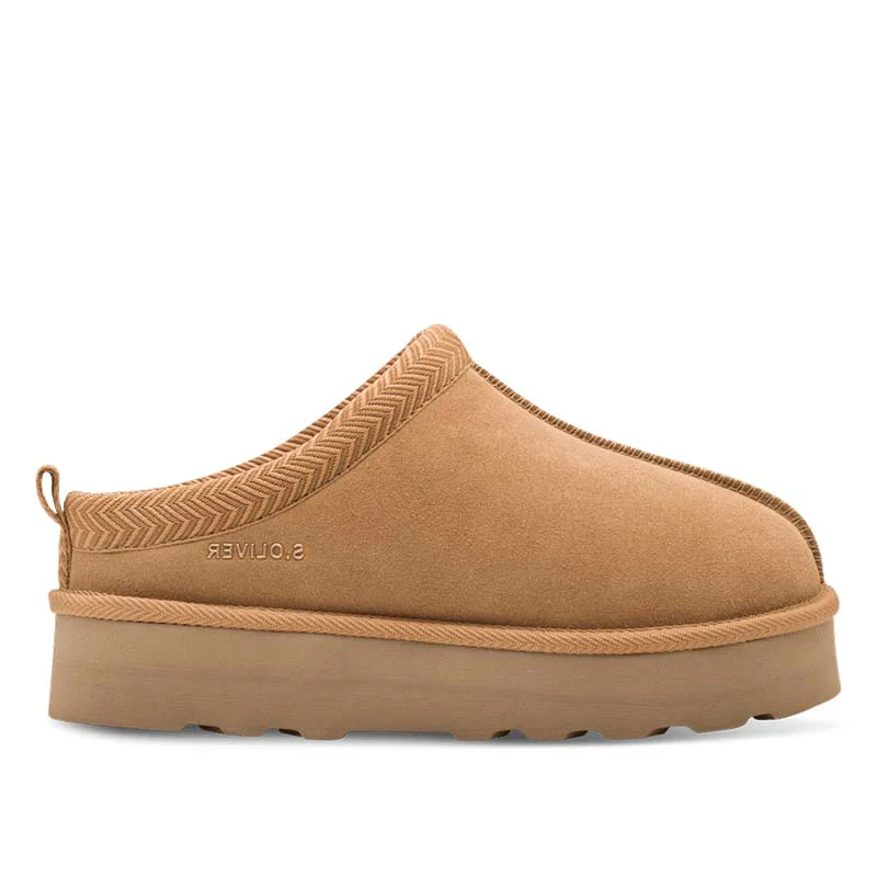 Γυναικείες Δερμάτινες Παντόφλες S.Oliver 5-27104-43 3A5 Ταμπά Γυναικείες Δερμάτινες Παντόφλες S.Oliver 5-27104-43 3A5 Ταμπά
