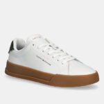 Ανδρικά Δερμάτινα Sneakers Tommy Hilfiger FM0FM05367-01V Λευκό-Πράσινο
