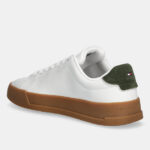 Ανδρικά Δερμάτινα Sneakers Tommy Hilfiger FM0FM05367-01V Λευκό-Πράσινο