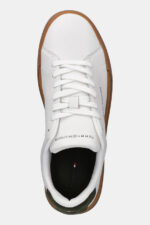 Ανδρικά Δερμάτινα Sneakers Tommy Hilfiger FM0FM05367-01V Λευκό-Πράσινο