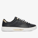 Γυναικεία Δερμάτινα Sneakers Tommy Hilfiger FW0FW09019-BDS Μαύρα
