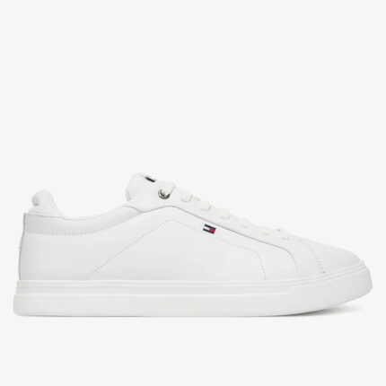 Ανδρικά Δερμάτινα Sneakers Tommy Hilfiger FM0FM05678-YBS Λευκά