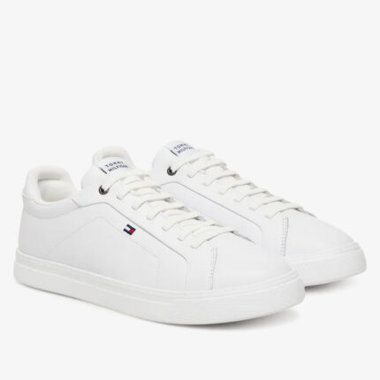 Ανδρικά Δερμάτινα Sneakers Tommy Hilfiger FM0FM05678-YBS Λευκά