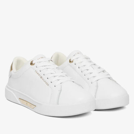 Γυναικεία Δερμάτινα Sneakers Tommy Hilfiger FW0FW09019-YBS Λευκά