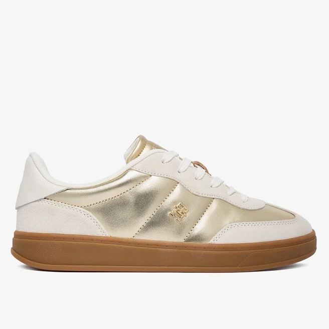 Γυναικεία Δερμάτινα Sneakers Tommy Hilfiger FW0FW09026-0HT Χρυσά Γυναικεία Δερμάτινα Sneakers Tommy Hilfiger FW0FW09026-0HT Χρυσά