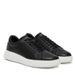 Ανδρικά Δερμάτινα Sneakers Calvin Klein HM0HM01016-BEH Μαύρα