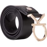 Γυναικεία Δερμάτινη Ζώνη Calvin Klein 3.5cm K60K602141-910 Μαύρη
