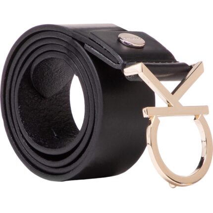 Γυναικεία Δερμάτινη Ζώνη Calvin Klein 3.5cm K60K602141-910 Μαύρη