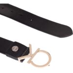 Γυναικεία Δερμάτινη Ζώνη Calvin Klein 3.5cm K60K602141-910 Μαύρη