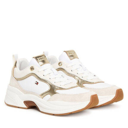 Γυναικεία Δερμάτινα Sneakers Tommy Hilfiger FW0FW09204-0HU Λευκά