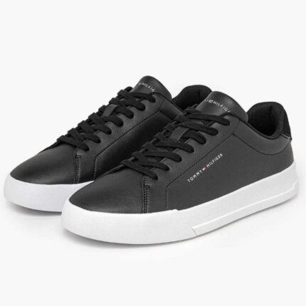 Ανδρικά Δερμάτινα Sneakers Tommy Hilfiger FM0FM05904 BDS Μαύρα
