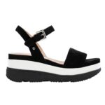 Γυναικεία Ανατομικά Δερμάτινα Flatforms Geox Gardenia D02HBC 00021 C9999 Μαύρα