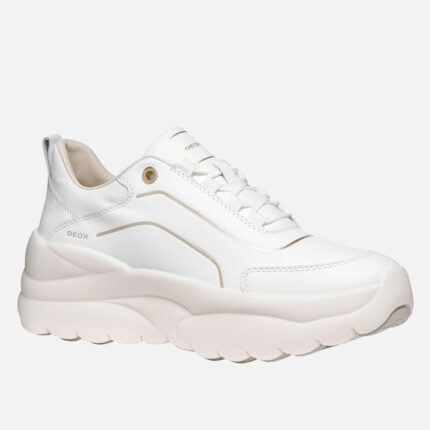 Γυναικεία Ανατομικά Δερμάτινα Sneakers Geox Xtors D651FA-085FU-C1000 Λευκά