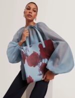 Γυναικεία Τσάντα Χειρός Ted Baker Large Rose Print 282644-MidBlue