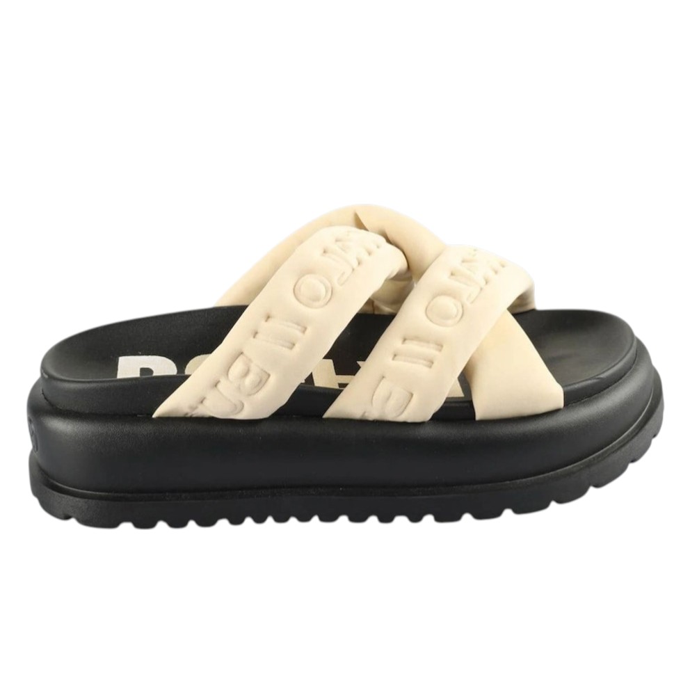Γυναικεία Σανδάλια Flatforms Buffalo Palma Cross 1602278 Cream/Black Γυναικεία Σανδάλια Flatforms Buffalo Palma Cross 1602278 Cream/Black