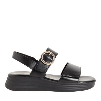 Γυναικεία Σανδάλια Flatforms Marco Tozzi 2-28708-46-001 Μαύρα