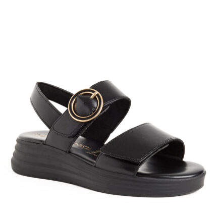 Γυναικεία Σανδάλια Flatforms Marco Tozzi 2-28708-46-001 Μαύρα