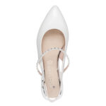 Γυναικεία Παπούτσια Slingback Marco Tozzi 2-89400-46-018 Λευκό Λουστρίν