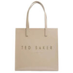 Γυναικεία Τσάντα Ώμου Ted Baker Crinkon Large Icon 283875-Stone Λουστρίν