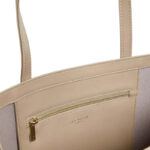 Γυναικεία Τσάντα Ώμου Ted Baker Crinkon Large Icon 283875-Stone Λουστρίν