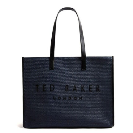 Γυναικεία Τσάντα Ώμου Ted Baker Pallmer Raffia Large Icon 284036-Navy