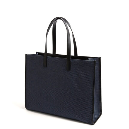 Γυναικεία Τσάντα Ώμου Ted Baker Pallmer Raffia Large Icon 284036-Navy