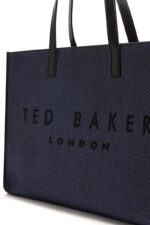 Γυναικεία Τσάντα Ώμου Ted Baker Pallmer Raffia Large Icon 284036-Navy